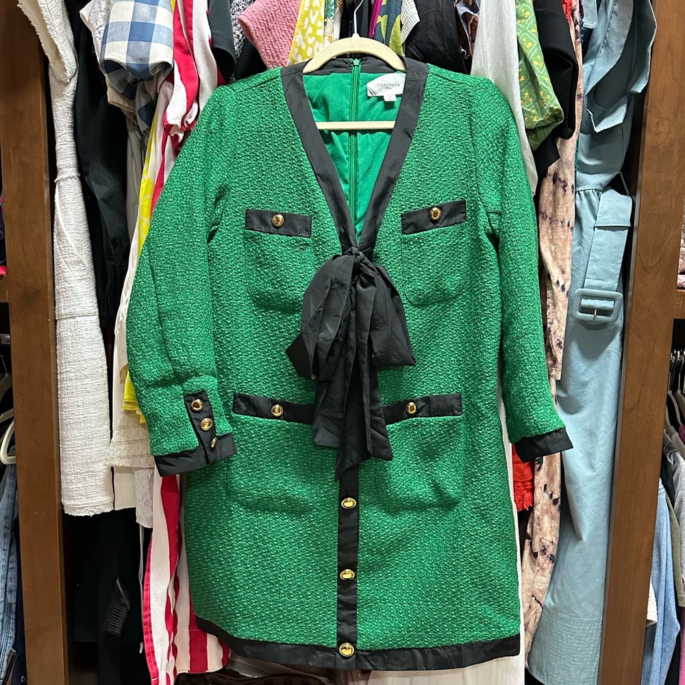 Green Tuckernuck Bow Dress